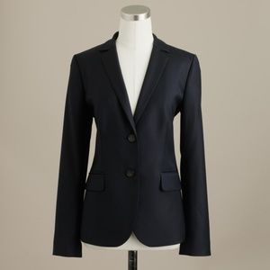 J. CREW 1035 Blazer Jacket Super 120s Black {DD37}
